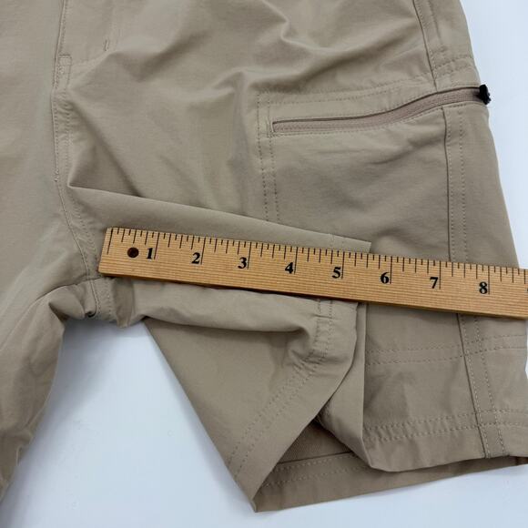 WILLIT Nylon Stretch Outdoor Shorts Womens Size M Tan 5.5 Inch Inseam Pockets - Picture 8 of 8